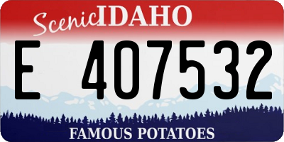 ID license plate E407532