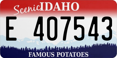 ID license plate E407543
