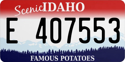 ID license plate E407553