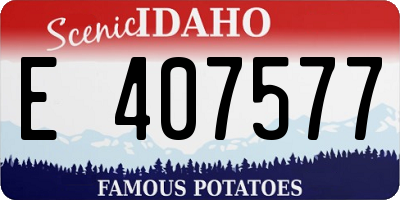 ID license plate E407577