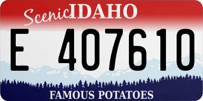 ID license plate E407610
