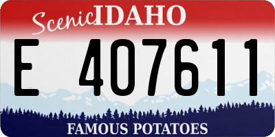ID license plate E407611