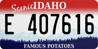 ID license plate E407616