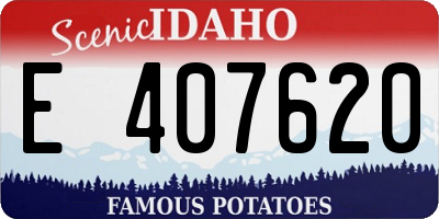 ID license plate E407620