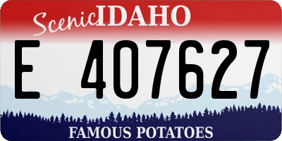 ID license plate E407627