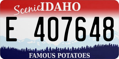 ID license plate E407648