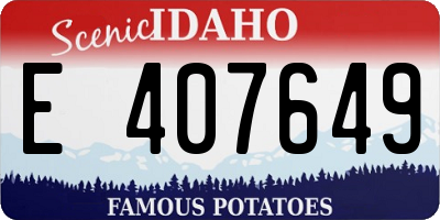 ID license plate E407649