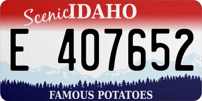ID license plate E407652