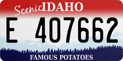 ID license plate E407662