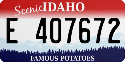 ID license plate E407672