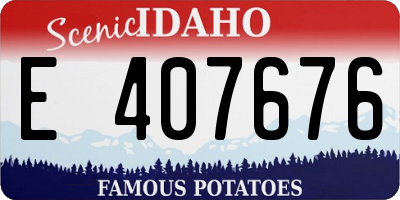 ID license plate E407676