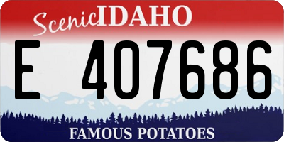 ID license plate E407686