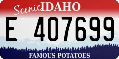 ID license plate E407699