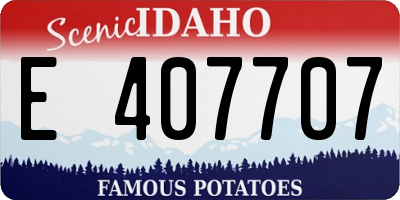 ID license plate E407707