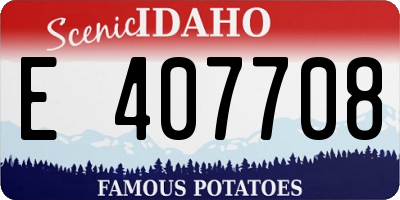 ID license plate E407708