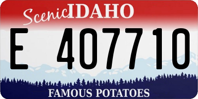 ID license plate E407710