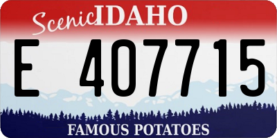 ID license plate E407715