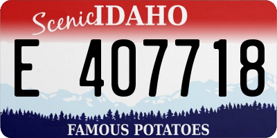 ID license plate E407718