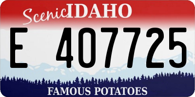 ID license plate E407725