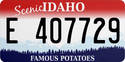 ID license plate E407729