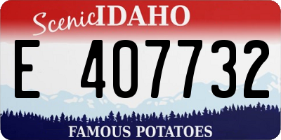 ID license plate E407732