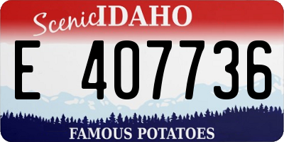 ID license plate E407736