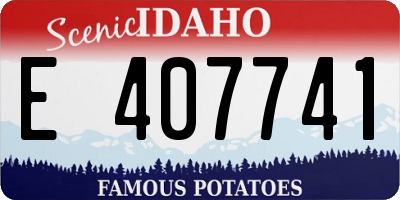 ID license plate E407741