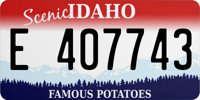 ID license plate E407743