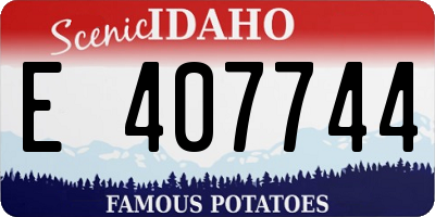 ID license plate E407744