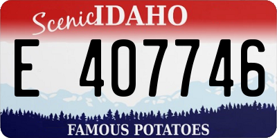 ID license plate E407746