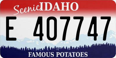 ID license plate E407747