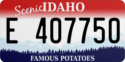 ID license plate E407750