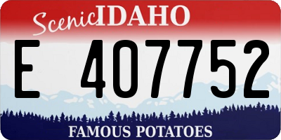 ID license plate E407752