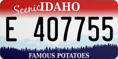 ID license plate E407755