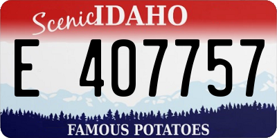 ID license plate E407757