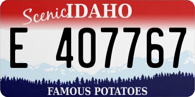 ID license plate E407767