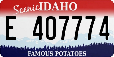 ID license plate E407774