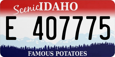 ID license plate E407775