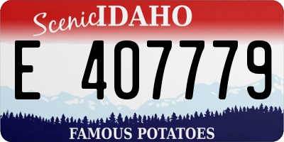 ID license plate E407779