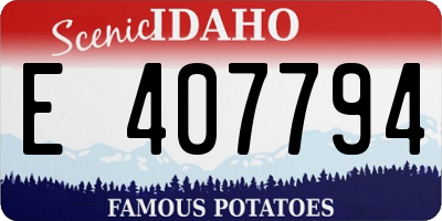 ID license plate E407794