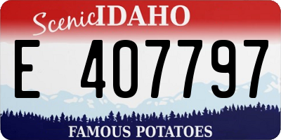 ID license plate E407797