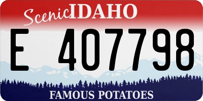 ID license plate E407798