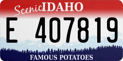 ID license plate E407819