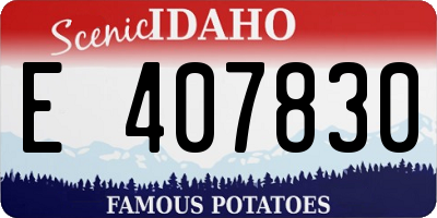 ID license plate E407830