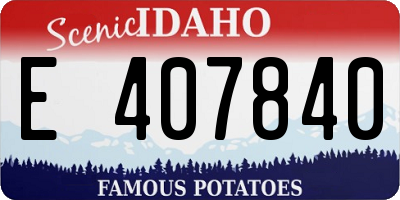ID license plate E407840