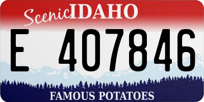 ID license plate E407846