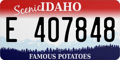 ID license plate E407848