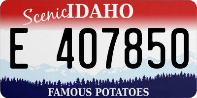 ID license plate E407850