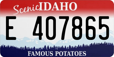 ID license plate E407865