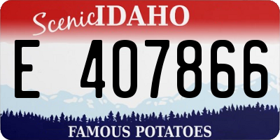 ID license plate E407866